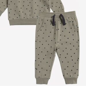 MILES THE LABEL Olive Green Sweatshirt and Joggers Set